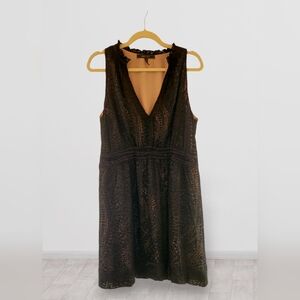 BCBGMaxAzria Black Textured Mini Dress